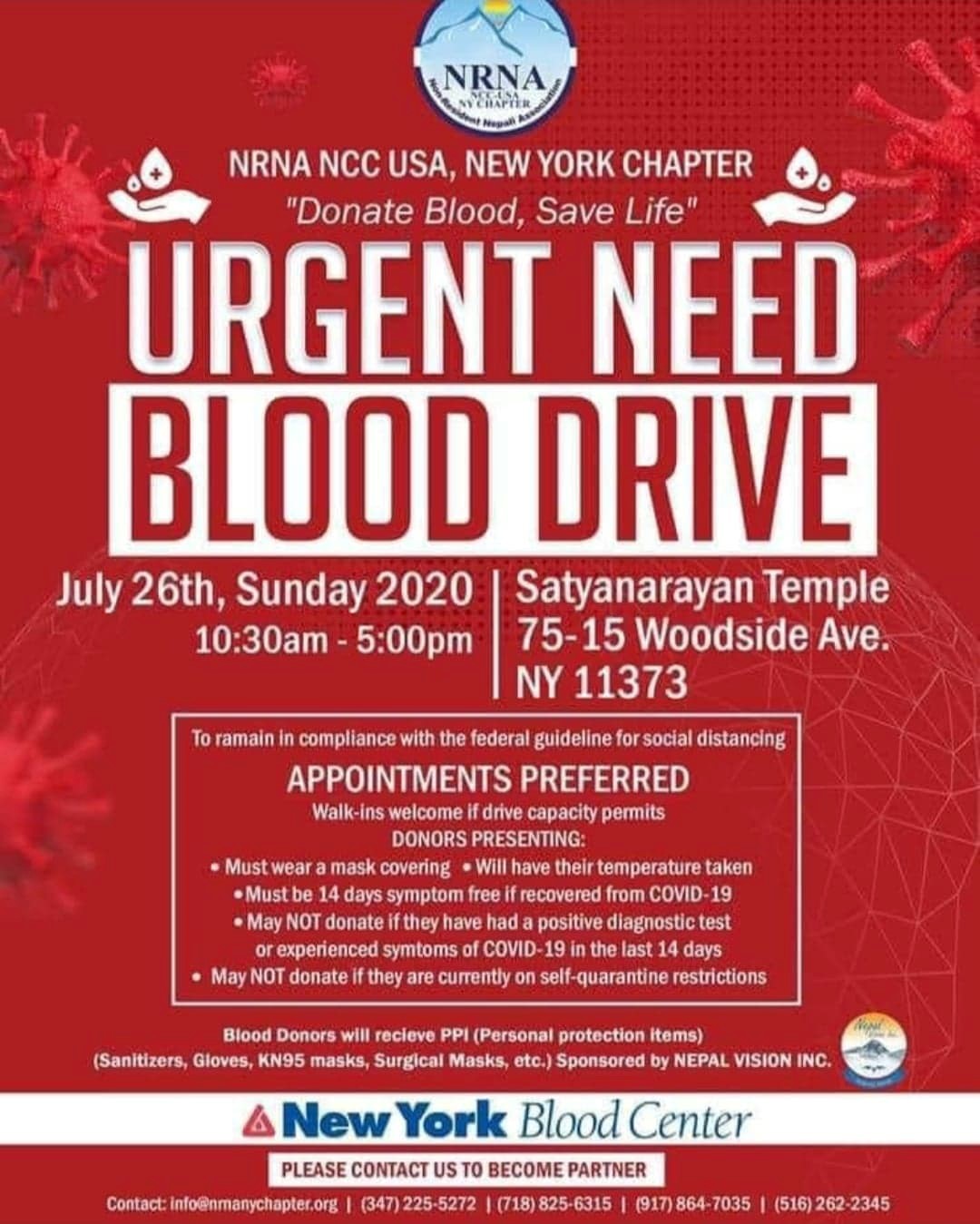 Blood drive event